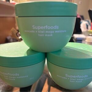SET OF THREE Briogeo Superfoods Avocado + Kiwi Mega Moisture Hair Mask BRAND NEW